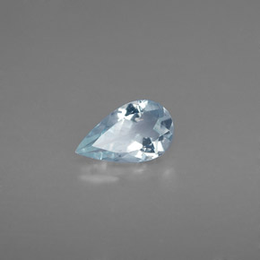 Água-marinha azul natural 0,66ct, formato de pêra, VS