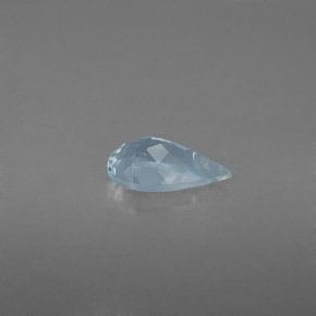 Água-marinha azul natural 0,66ct, formato de pêra, VS