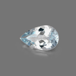 Água-marinha azul natural 0,72ct, formato de pêra, VVS-VS