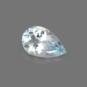 Água-marinha azul natural 0,68ct, formato de pêra, VVS-VS