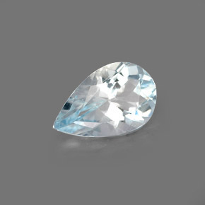 Água-marinha azul natural 0,68ct, formato de pêra, VVS-VS