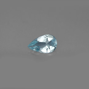 Água-marinha azul natural 0,54ct, formato de pêra, VVS-VS