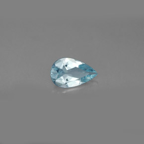 Água-marinha azul natural 0,54ct, formato de pêra, VVS-VS