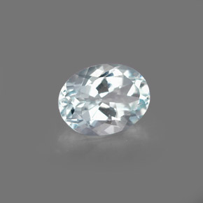 Água-marinha azul natural 1,27ct, corte oval, VVS