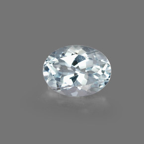 Água-marinha azul natural 1,27ct, corte oval, VVS