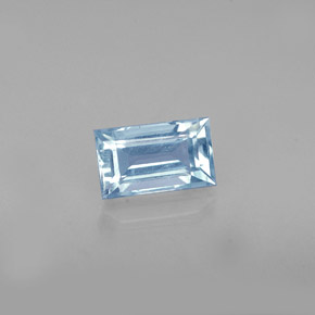 água-marinha Azul claro Natural 0.74ct, baguete, VS-SI