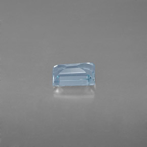 Água-marinha azul natural 0,56ct, baguete, VVS-VS
