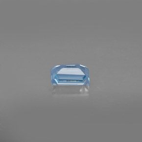 Água-marinha azul natural 0,59ct, baguete, VS