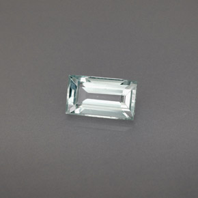 Água-marinha azul natural 0,66ct, baguete, VS