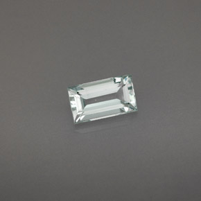 Água-marinha azul natural 0,66ct, baguete, VS