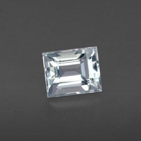 Água-marinha azul natural 0,84ct, baguete, VS