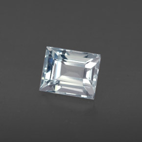 Água-marinha azul natural 0,84ct, baguete, VS