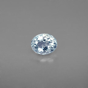 Água-marinha verde natural 0,68ct, corte oval, VVS