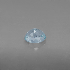 Água-marinha verde natural 0,68ct, corte oval, VVS