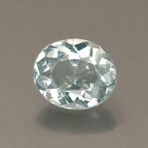Água-marinha azul natural 0,60ct, corte oval, VVS-VS