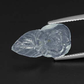 Água-marinha azul natural 5,65ct, forma extravagante, transparente