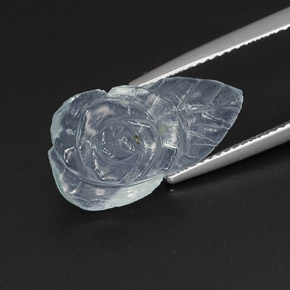 Água-marinha azul natural 5,65ct, forma extravagante, transparente