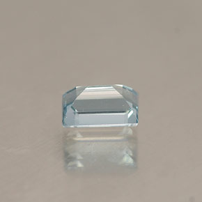 Água-marinha azul natural 0,30ct, baguete, VVS