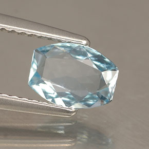 Água-marinha azul natural 0,62ct, forma extravagante, VVS-VS