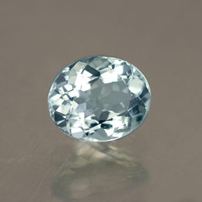 Água-marinha azul natural 0,69ct, corte oval, VVS-VS