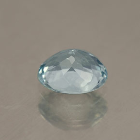 Água-marinha azul natural 0,69ct, corte oval, VVS-VS