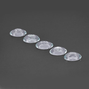 Pedras preciosas de água-marinha azul natural de  ct, corte oval, VVS-VS