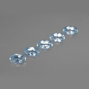 Pedras preciosas de água-marinha azul natural de  ct, corte oval, VVS