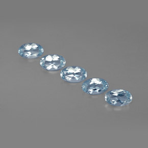 Pedras preciosas de água-marinha azul natural de  ct, corte oval, VVS