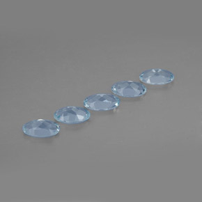 Pedras preciosas de água-marinha azul natural de  ct, corte oval, VVS