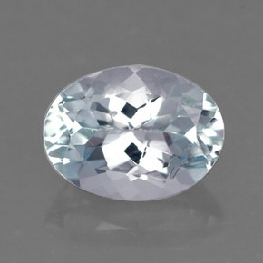 Água-marinha azul natural 1,08ct, corte oval, VVS