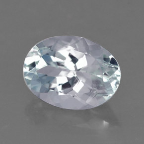 Água-marinha azul natural 1,08ct, corte oval, VVS