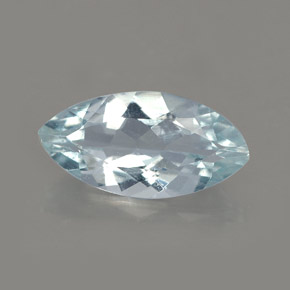 Água-marinha azul natural 1,50ct, marquise, VVS-VS