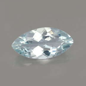 Água-marinha azul natural 1,50ct, marquise, VVS-VS