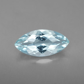 Água-marinha azul natural 1,55ct, marquise, VVS-VS