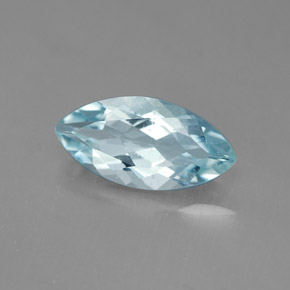 Água-marinha azul natural 1,55ct, marquise, VVS-VS
