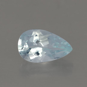 Água-marinha azul natural 0,87ct, formato de pêra, VVS