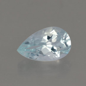 Água-marinha azul natural 0,87ct, formato de pêra, VVS