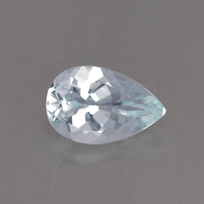 Água-marinha azul natural 0,73ct, formato de pêra, IF