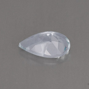 Água-marinha azul natural 0,73ct, formato de pêra, IF