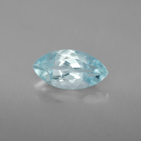 Água-marinha azul natural 1,12ct, marquise, VVS-VS