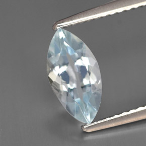 Água-marinha azul natural 0,96ct, marquise, IF