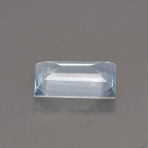 Água-marinha azul natural 0,63ct, baguete, VS