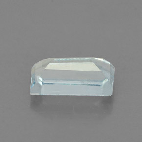 Água-marinha azul natural 0,62ct, baguete, VS-SI
