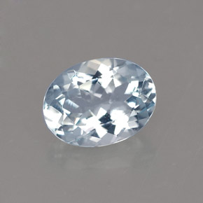 Água-marinha azul natural 1,12ct, corte oval, VVS