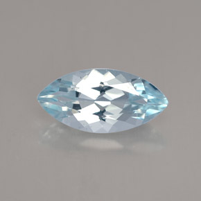água-marinha Azul claro Natural 1.66ct, Marquesa, IF
