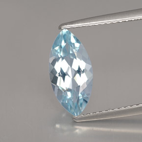 água-marinha Azul claro Natural 1.66ct, Marquesa, IF