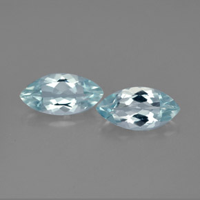 Pedras preciosas de água-marinha azul natural de  ct, marquise, VVS-VS