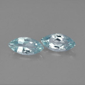 Pedras preciosas de água-marinha azul natural de  ct, marquise, VVS-VS