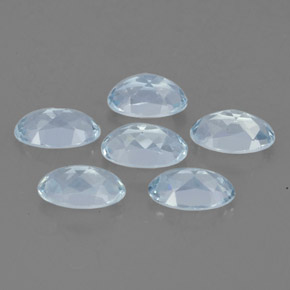Pedras preciosas de água-marinha azul natural de  ct, corte oval, VVS-VS