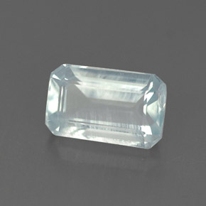 Água-marinha azul natural 1,07ct, corte esmeralda, VS
